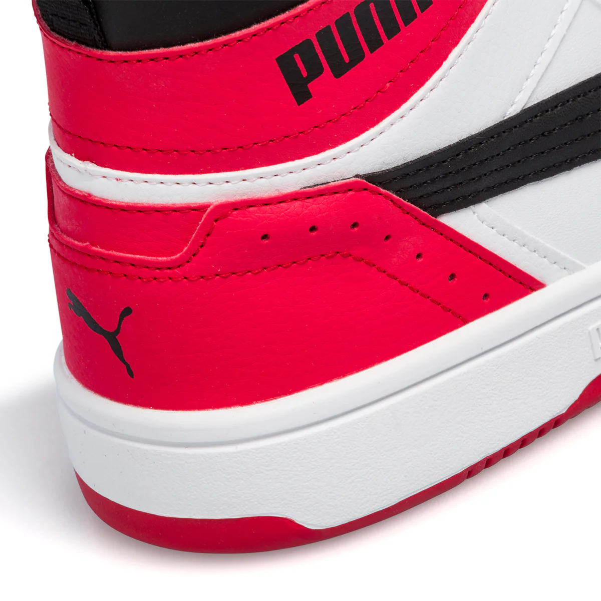 Sneakers alte rosse e nere con logo a contrasto Puma Rebound Joy Jr - Image 11