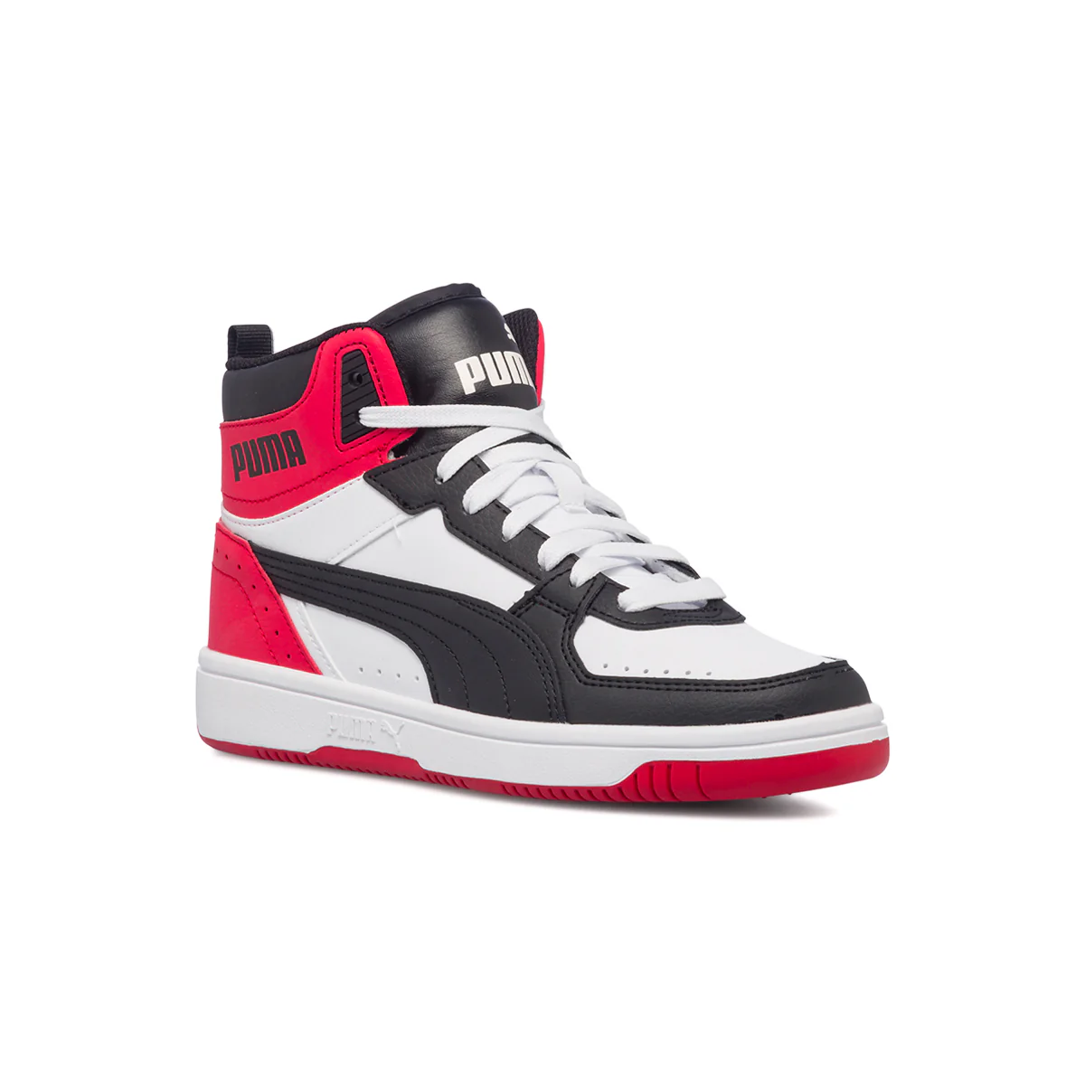 Sneakers alte rosse e nere con logo a contrasto Puma Rebound Joy Jr - Image 6