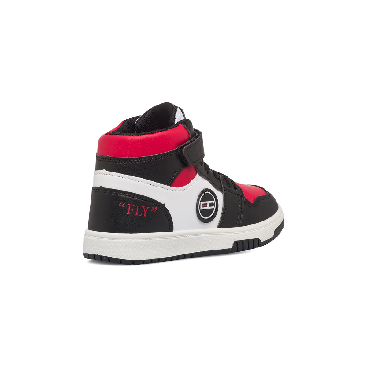 Sneakers alte rosse e nere da bambino Enrico Coveri Basket - Image 3