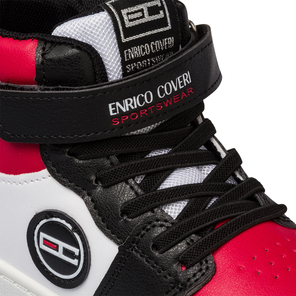 Sneakers alte rosse e nere da bambino Enrico Coveri Basket - Image 7