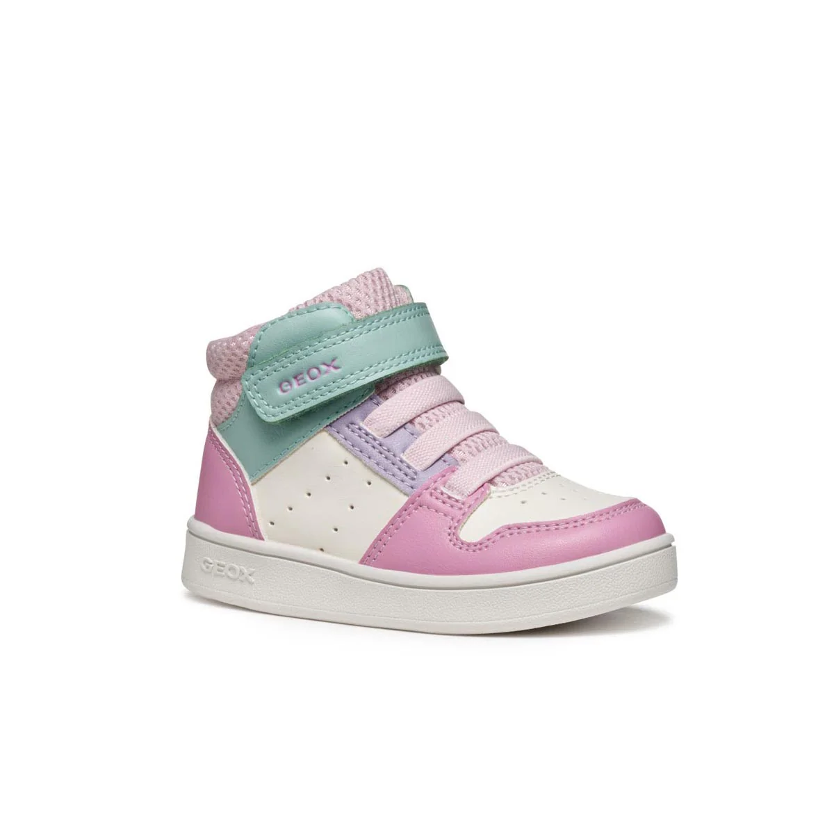Sneakers traspiranti bambina Primi Passi Geox rosa con strappo - Image 2