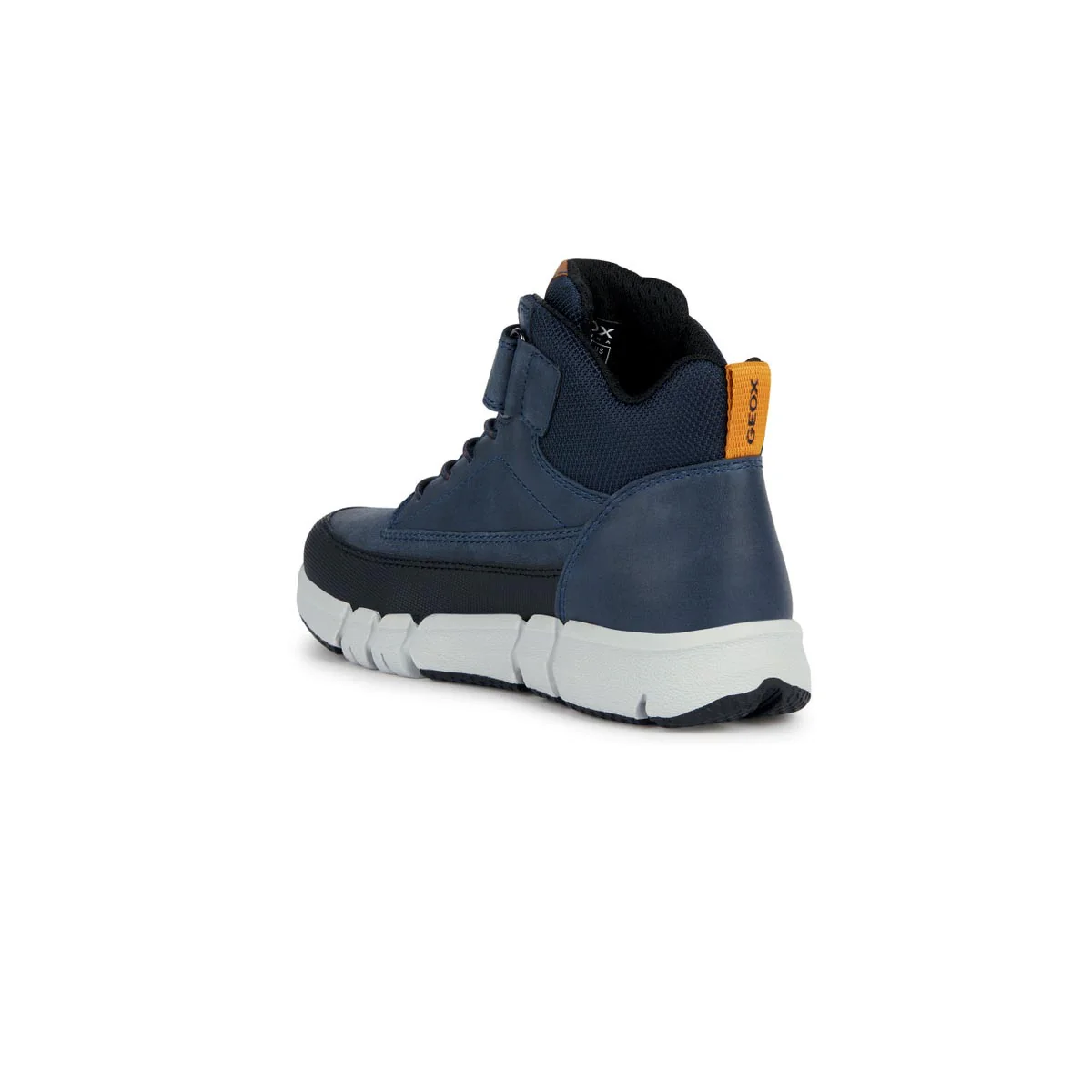 Sneakers alte traspiranti da bambino blu con strappo Geox - Image 3