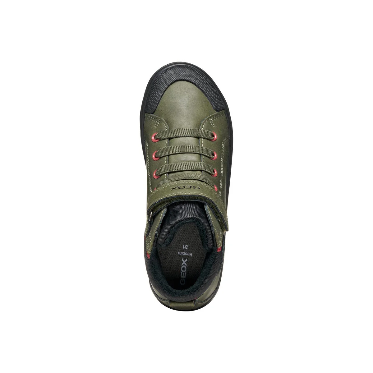 Sneakers alte verde da Bambino con suola traspirante Geox - Image 5