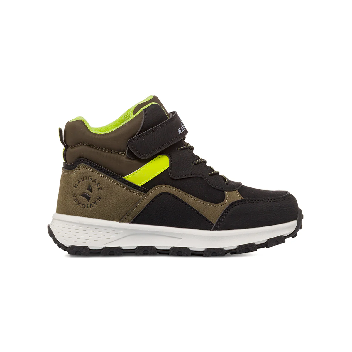 Sneakers alte verdi militare e nere Ragazzo Navigare