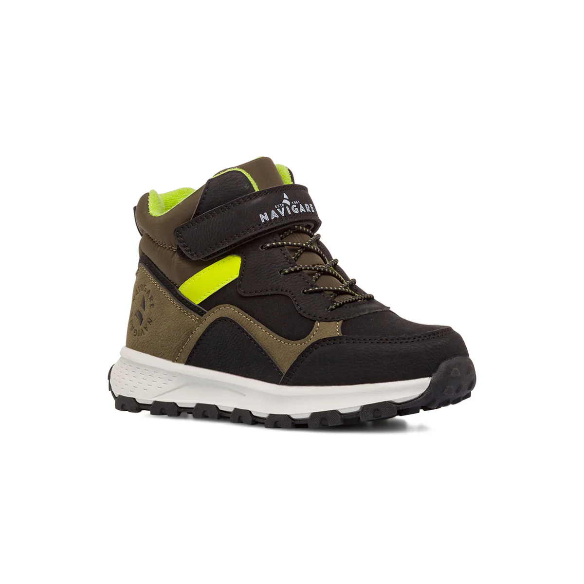 Sneakers alte verdi militare e nere Ragazzo Navigare - Image 2
