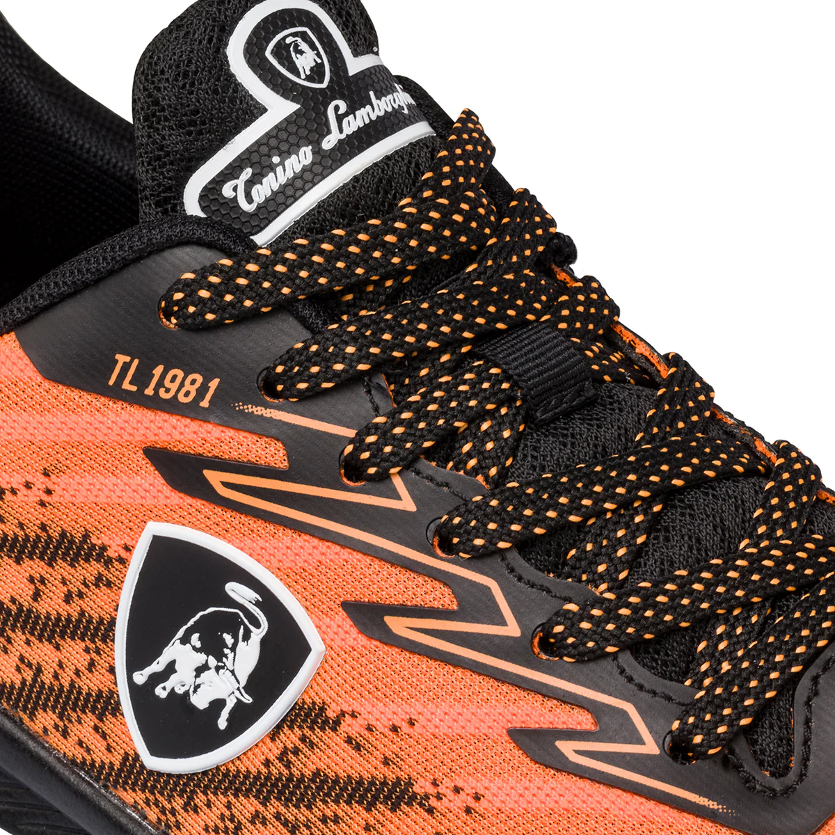 Sneakers arancioni e nere da uomo con logo laterale Tonino Lamborghini Raptorkick Signature - Image 9