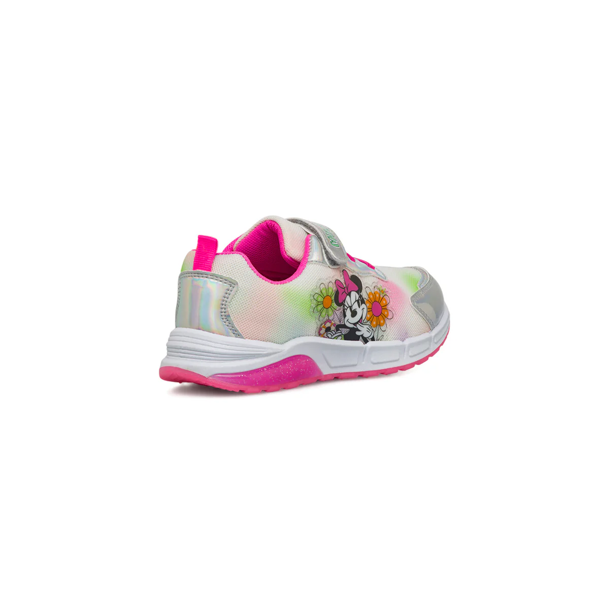Sneakers Argento da Bambina con Luci nella Suola e logo Minnie - Image 3