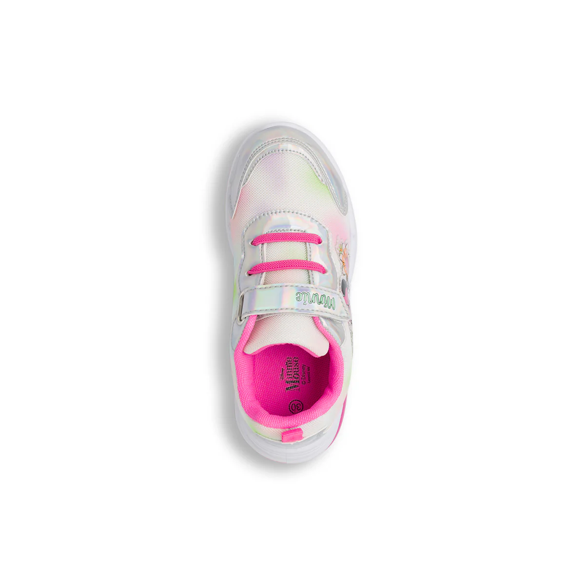 Sneakers Argento da Bambina con Luci nella Suola e logo Minnie - Image 5