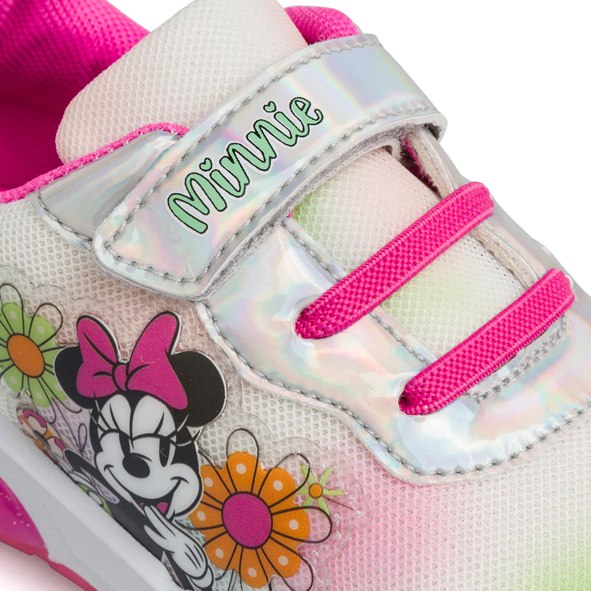 Sneakers Argento da Bambina con Luci nella Suola e logo Minnie - Image 6