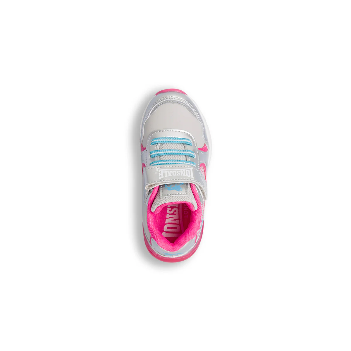 Sneakers argento da bambina con luci nella suola Lonsdale - Image 9