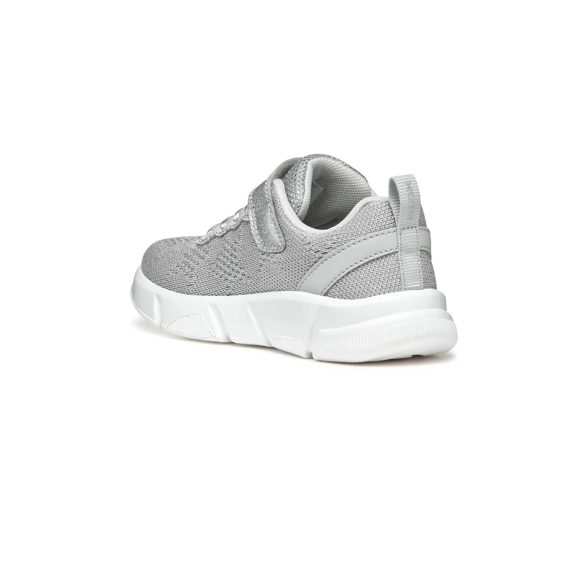 Sneakers argento da Bambina con tramatura stelle e suola traspirante Geox - Image 3