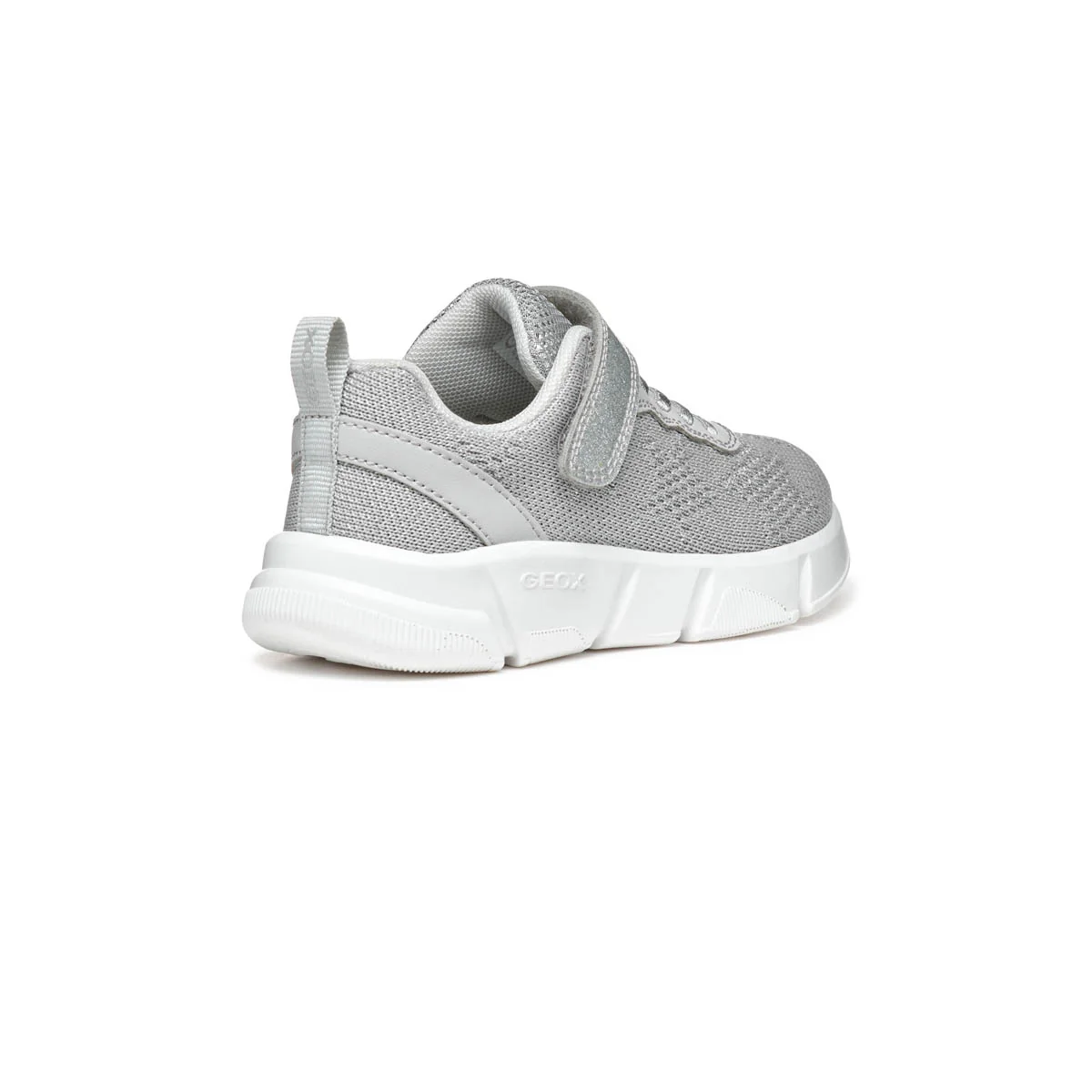 Sneakers argento da Bambina con tramatura stelle e suola traspirante Geox - Image 4