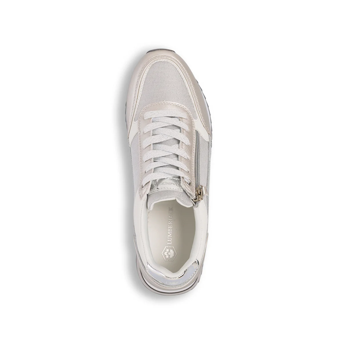 Sneakers argento da donna con borchiette e suola a zeppa Lumberjack Cecilia - Image 5