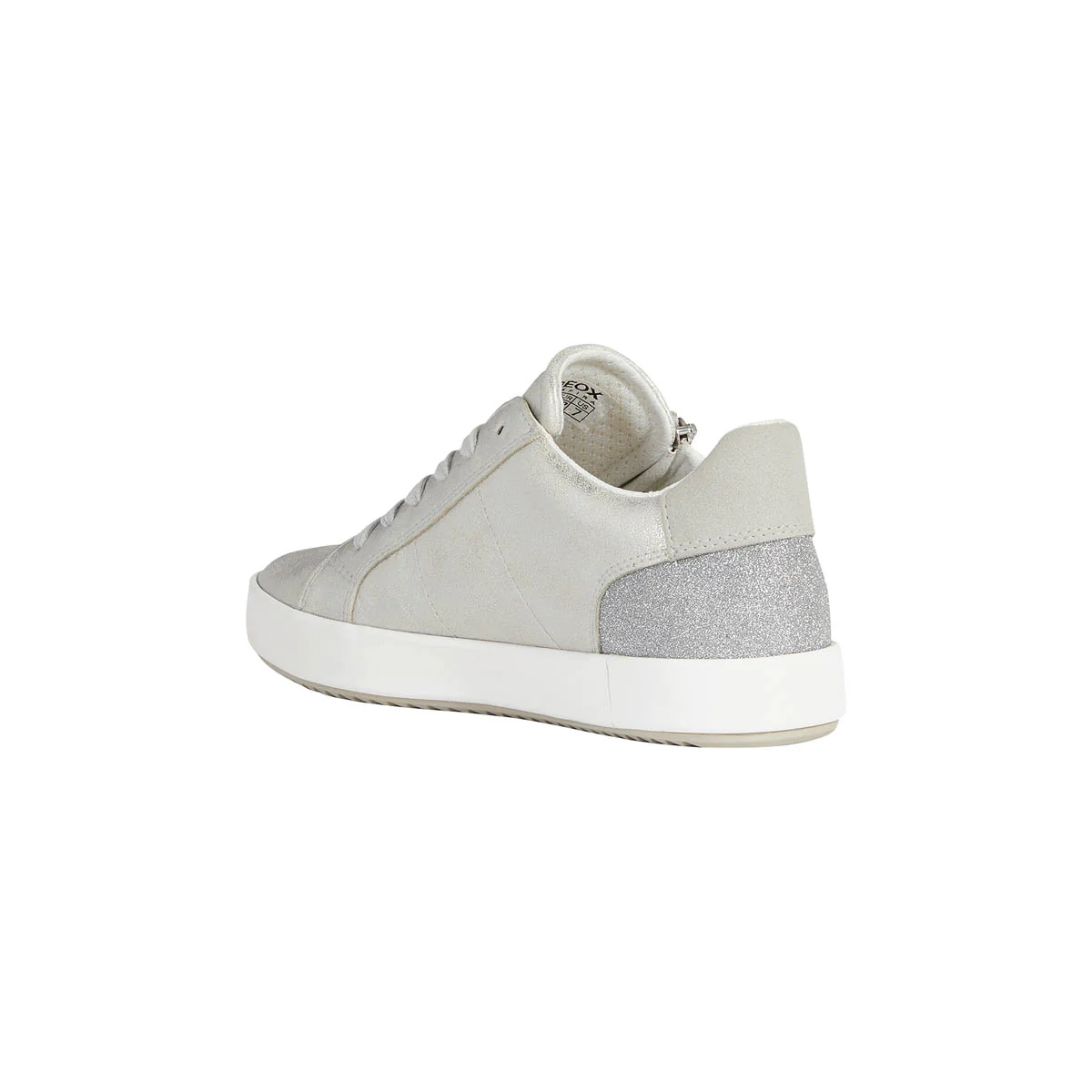 Sneakers argento da Donna con zip decorativa e suola traspirante Geox - Image 4
