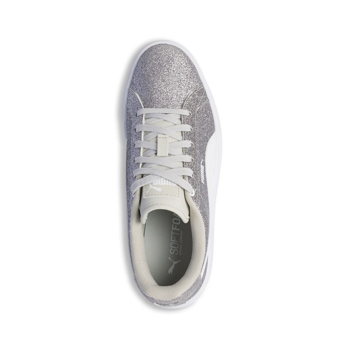 Sneakers argento da ragazza con maxi-suola Puma Karmen Glitz Jr - Image 8