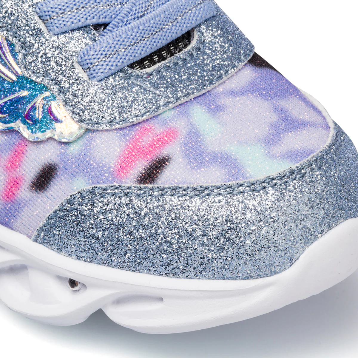 Sneakers argento e lilla da bambina con luci nella suola Le scarpe di Alice - Image 5