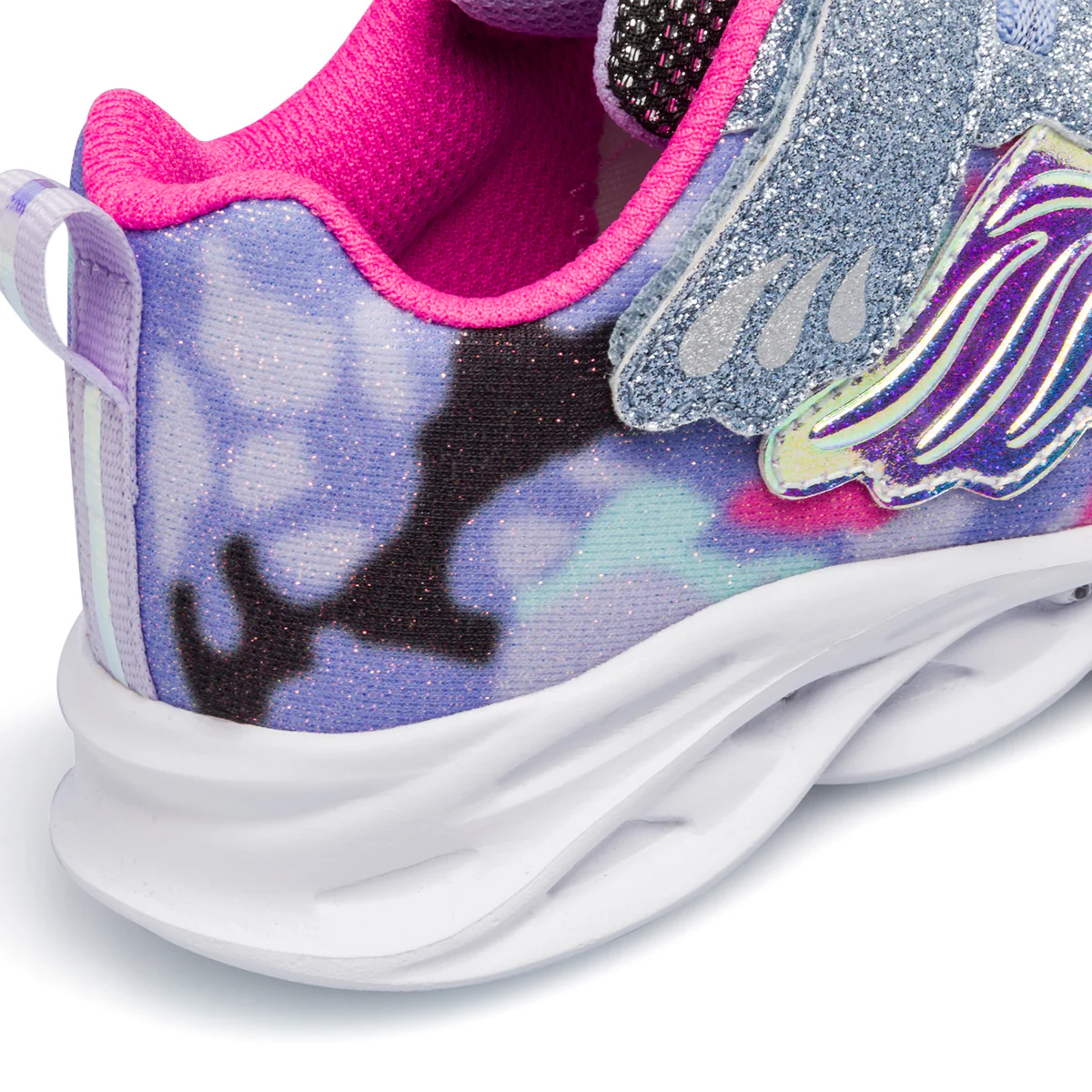 Sneakers argento e lilla da bambina con luci nella suola Le scarpe di Alice - Image 7