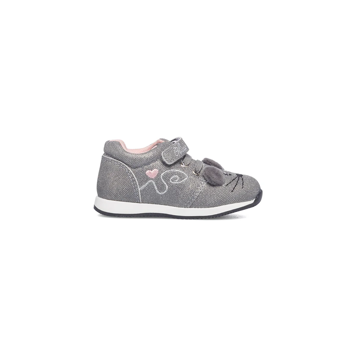 Sneakers argento effetto glitterato Chicco Flexy