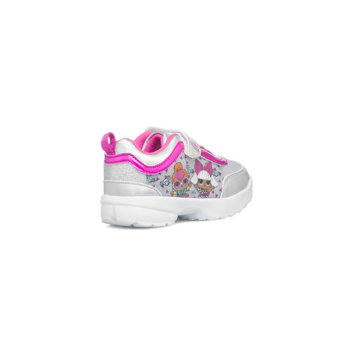 Sneakers argento effetto glitterato con stampa LOL - Image 3