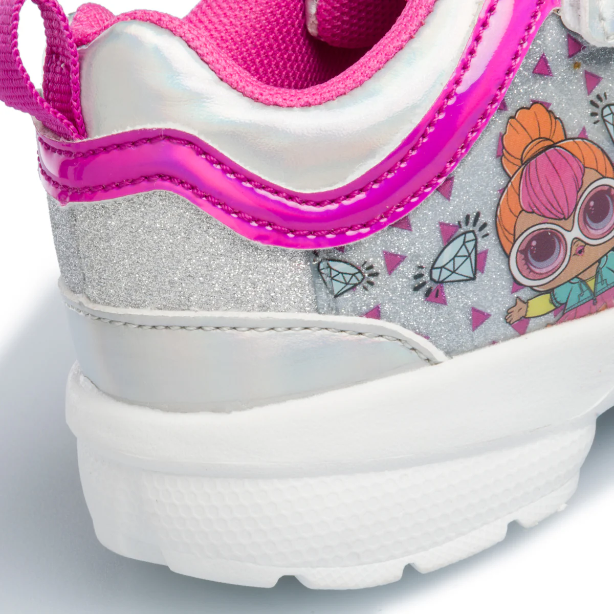 Sneakers argento effetto glitterato con stampa LOL - Image 7