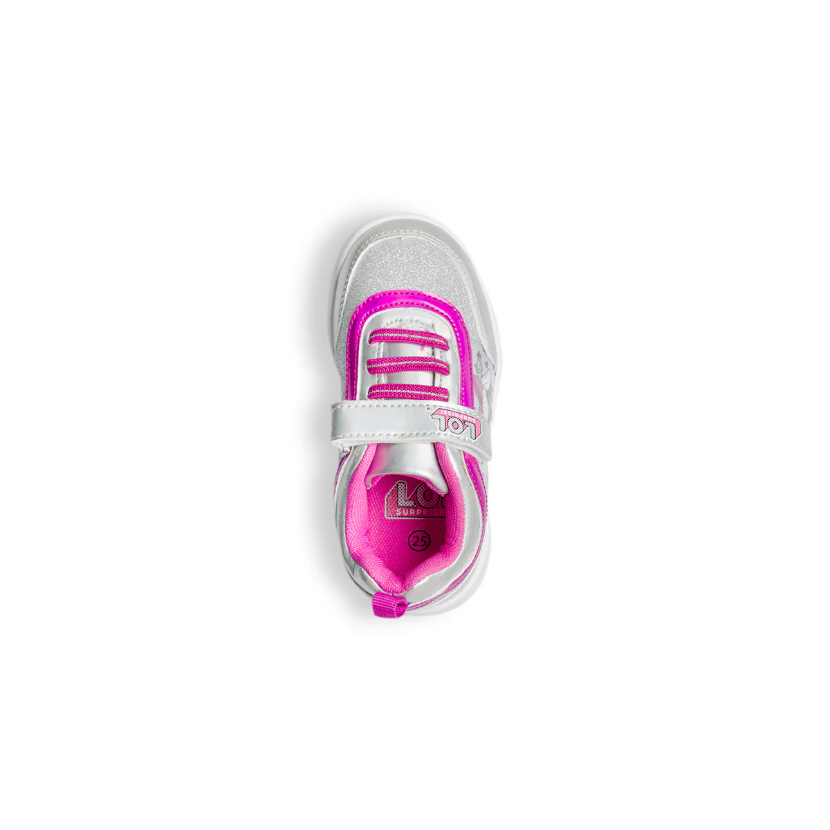Sneakers argento effetto glitterato con stampa LOL - Image 8