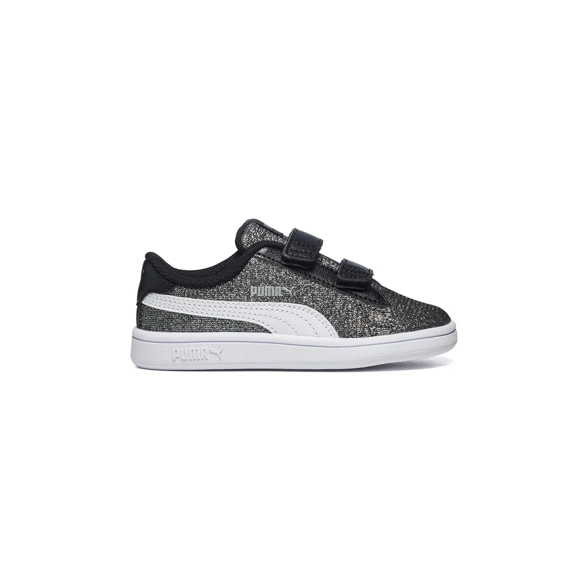 Sneakers argento effetto glitterato con striscia laterale Puma Smash V2 Glitz Glam V Inf