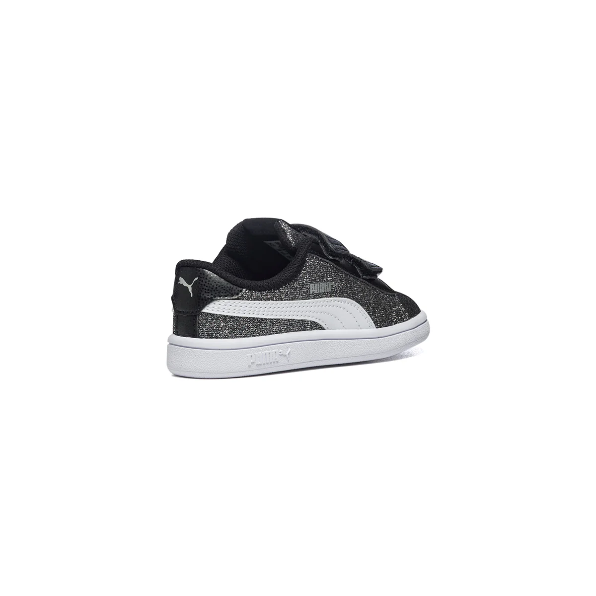 Sneakers argento effetto glitterato con striscia laterale Puma Smash V2 Glitz Glam V Inf - Image 3