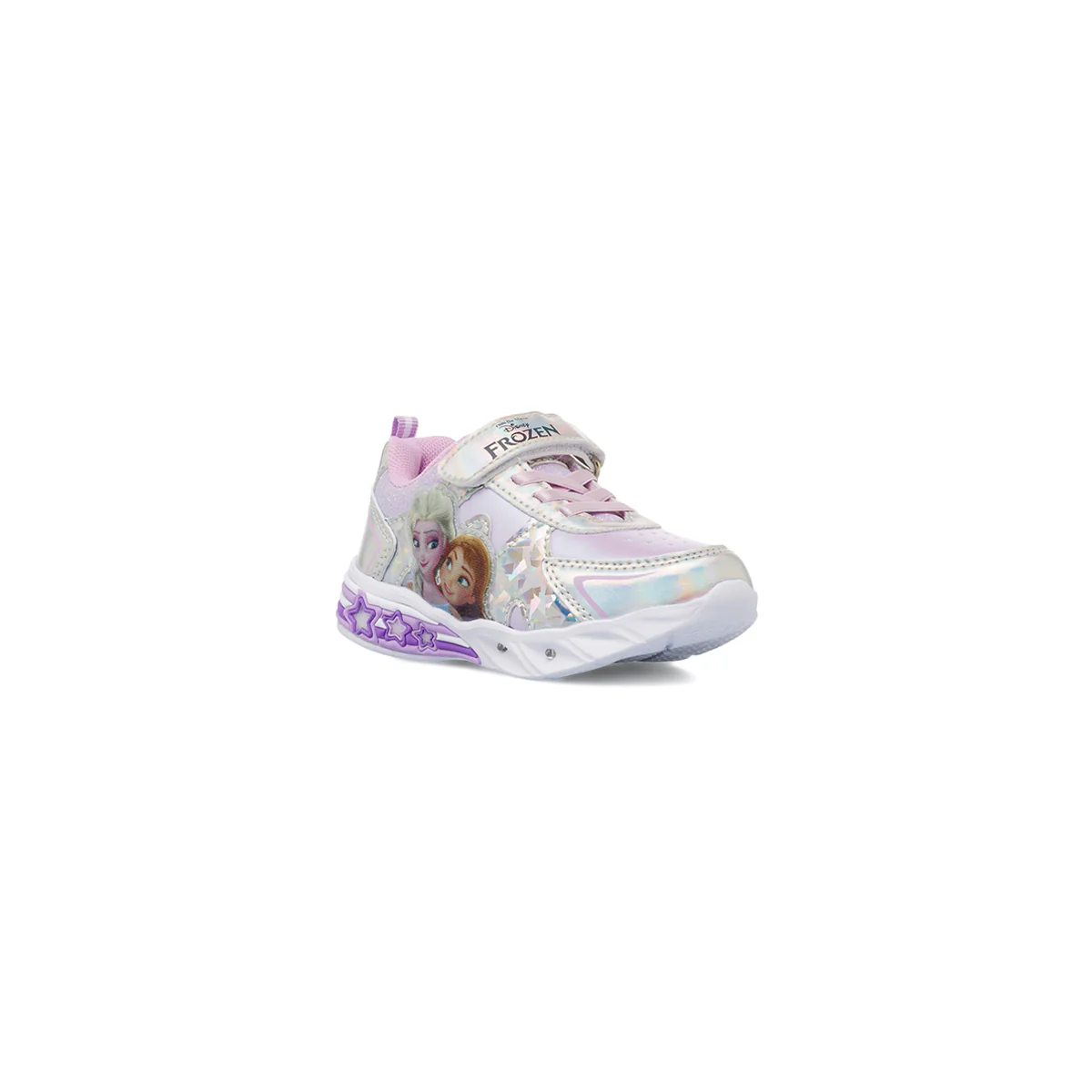 Sneakers argento Frozen con luci e strappo da Bambina - Image 2