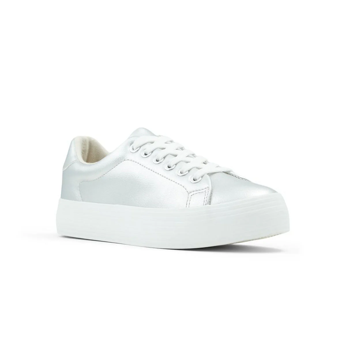 Sneakers argento in pelle vegana con suola platform Call It Spring Violett - Image 2