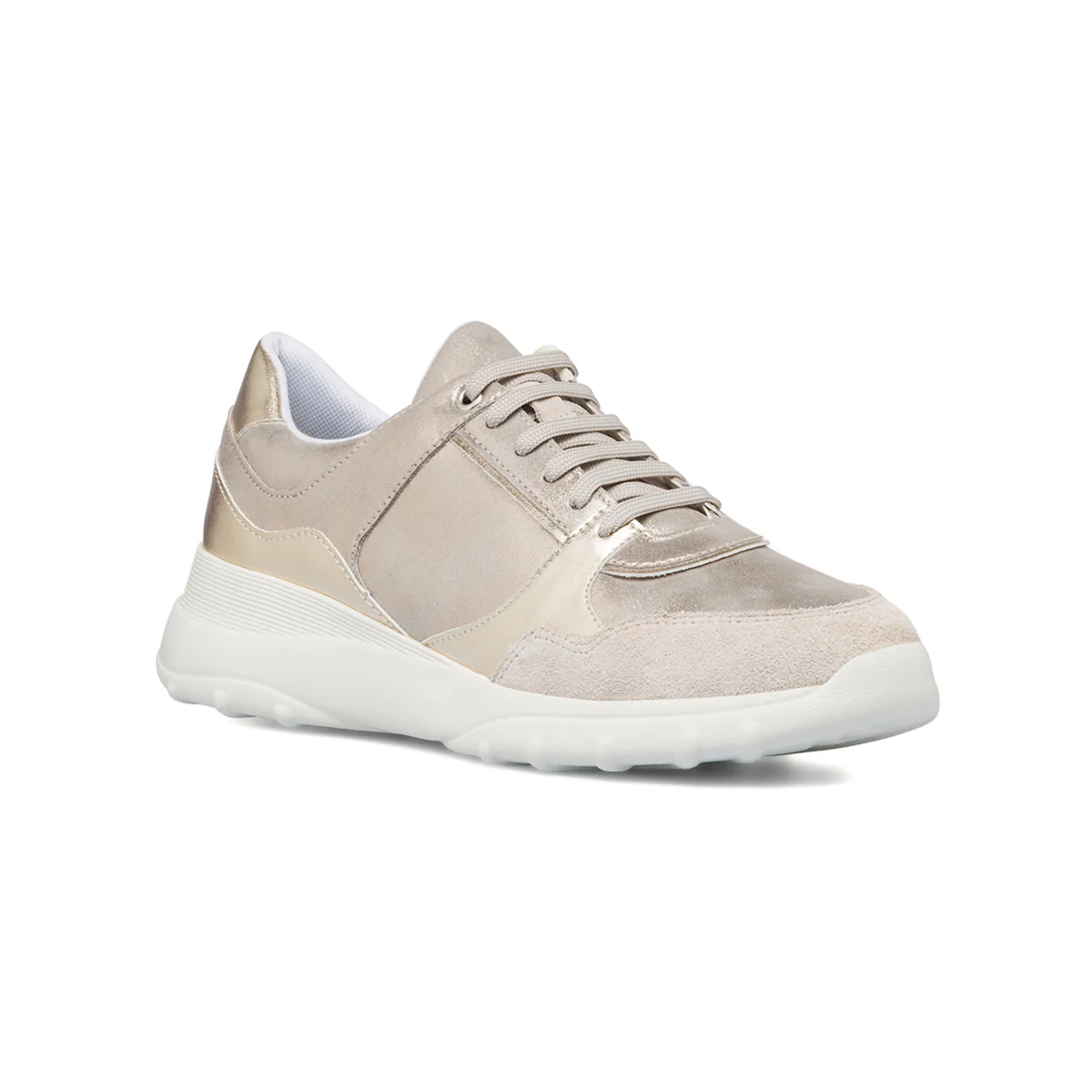 Sneakers argento metallizzate da donna Geox Alleniee - Image 2