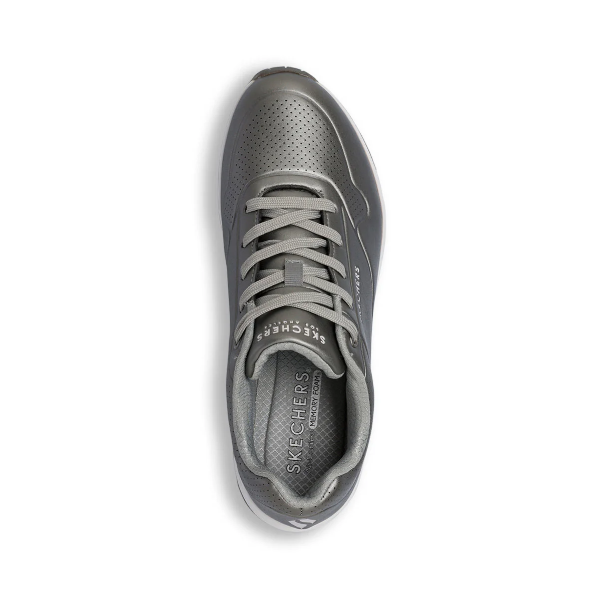 Sneakers argento traforate da donna Skechers Uno - Stand on Air - Image 6