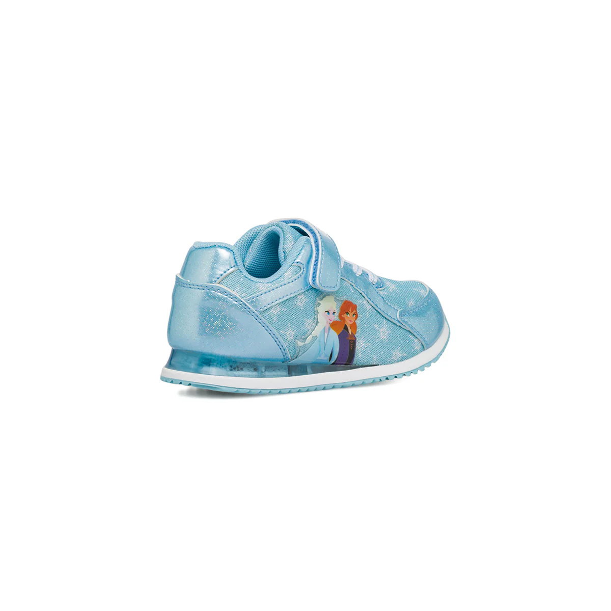 Sneakers Azzurre da Bambina con Luci nella Suola e stampa Frozen - Image 3