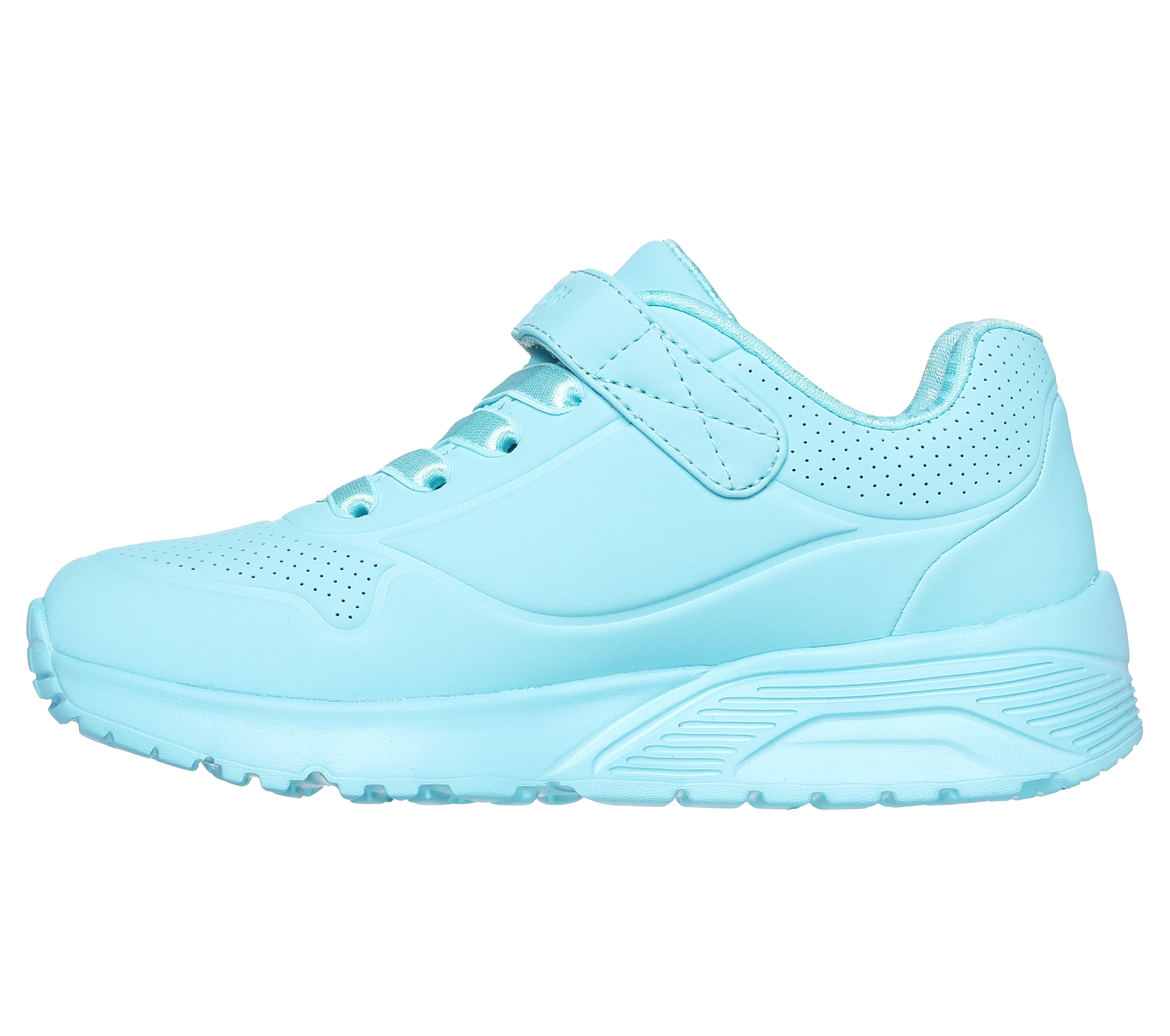 Sneakers azzurre da bambina con soletta Memory Foam Skechers Uno Lite - Image 5