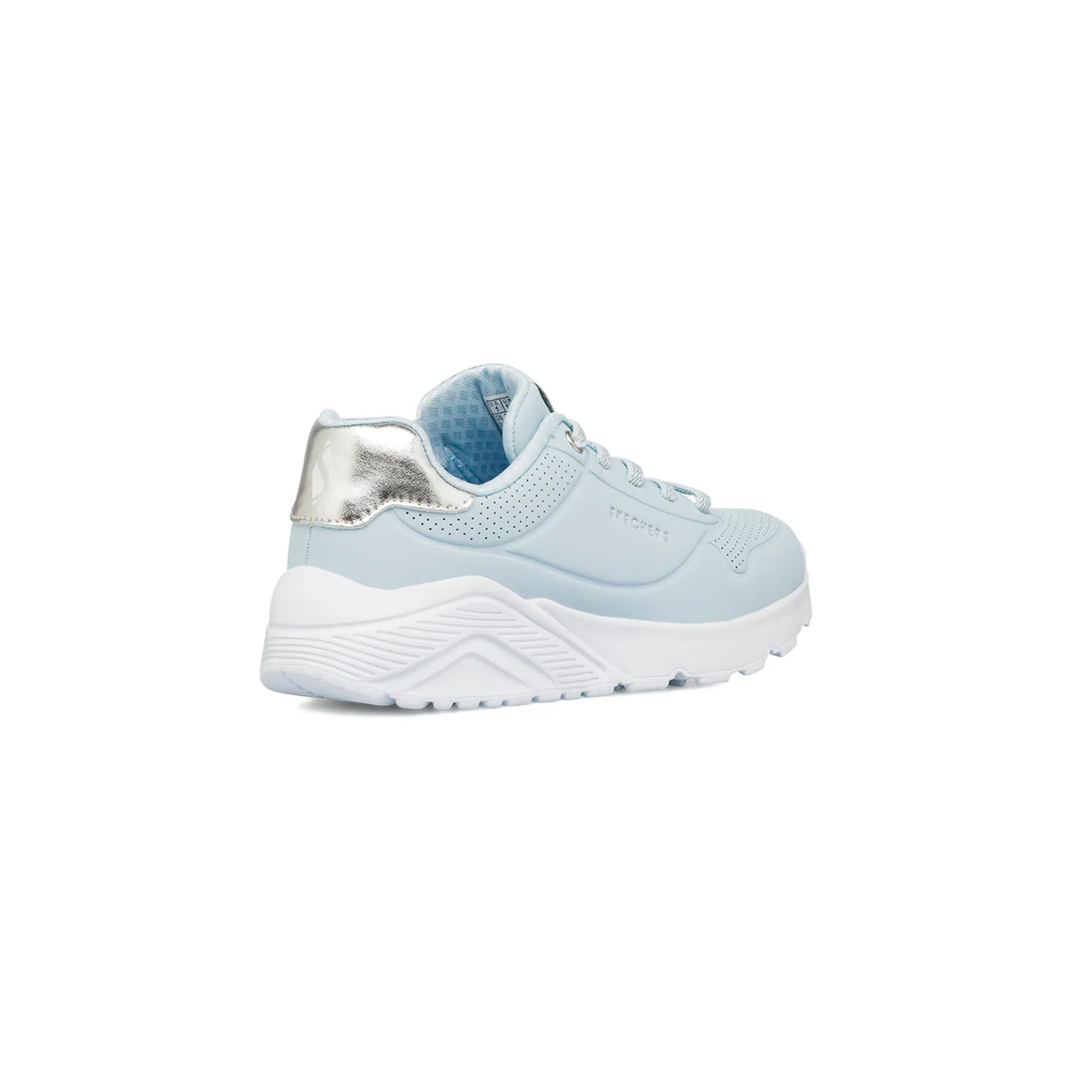 Sneakers azzurre da bambina in Memory Foam Skechers Uno Lite - Image 3