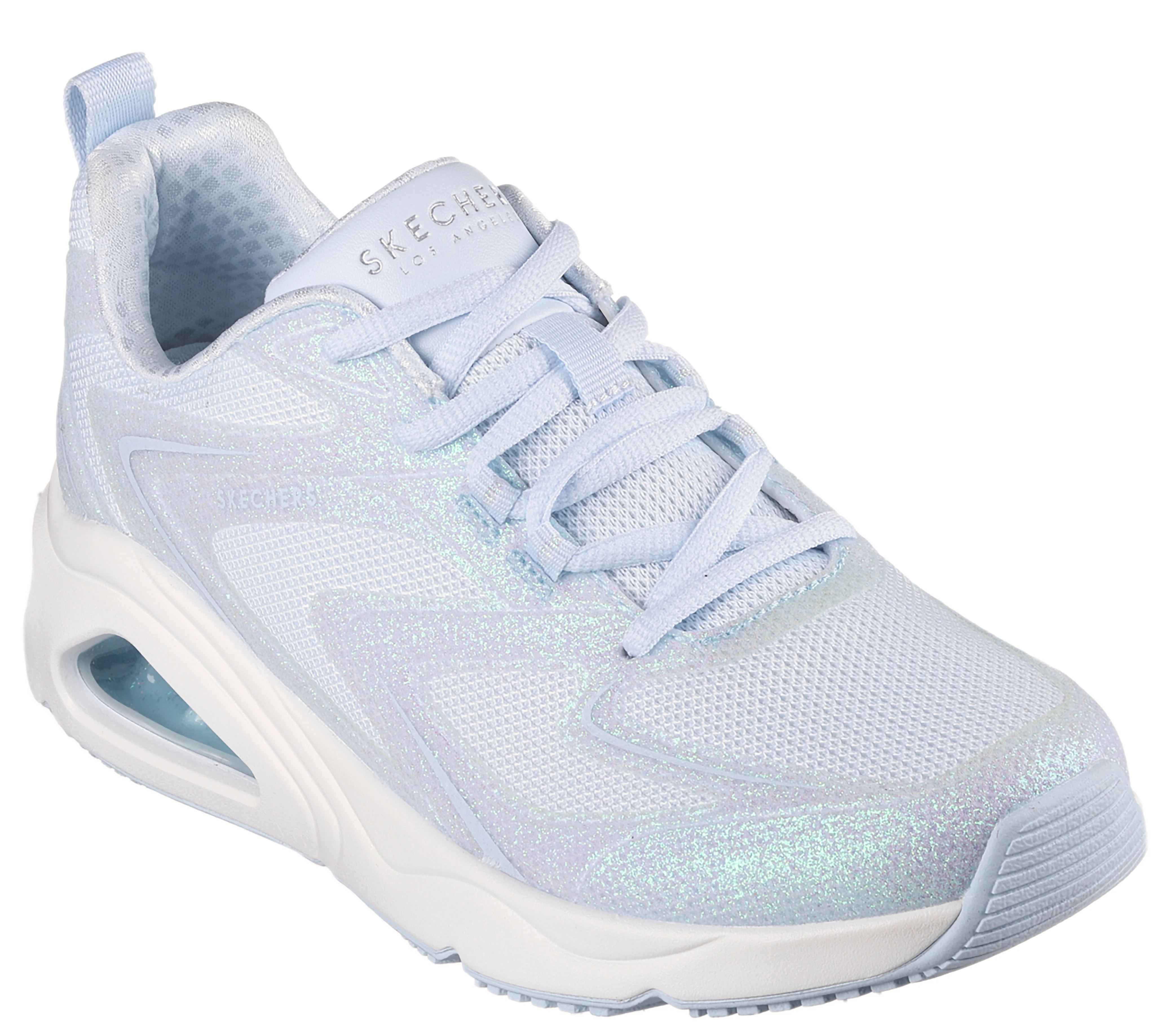 Sneakers azzurre da donna con suola ad aria e glitter Skechers Tres-Air Uno - Glit-Airy - Image 2