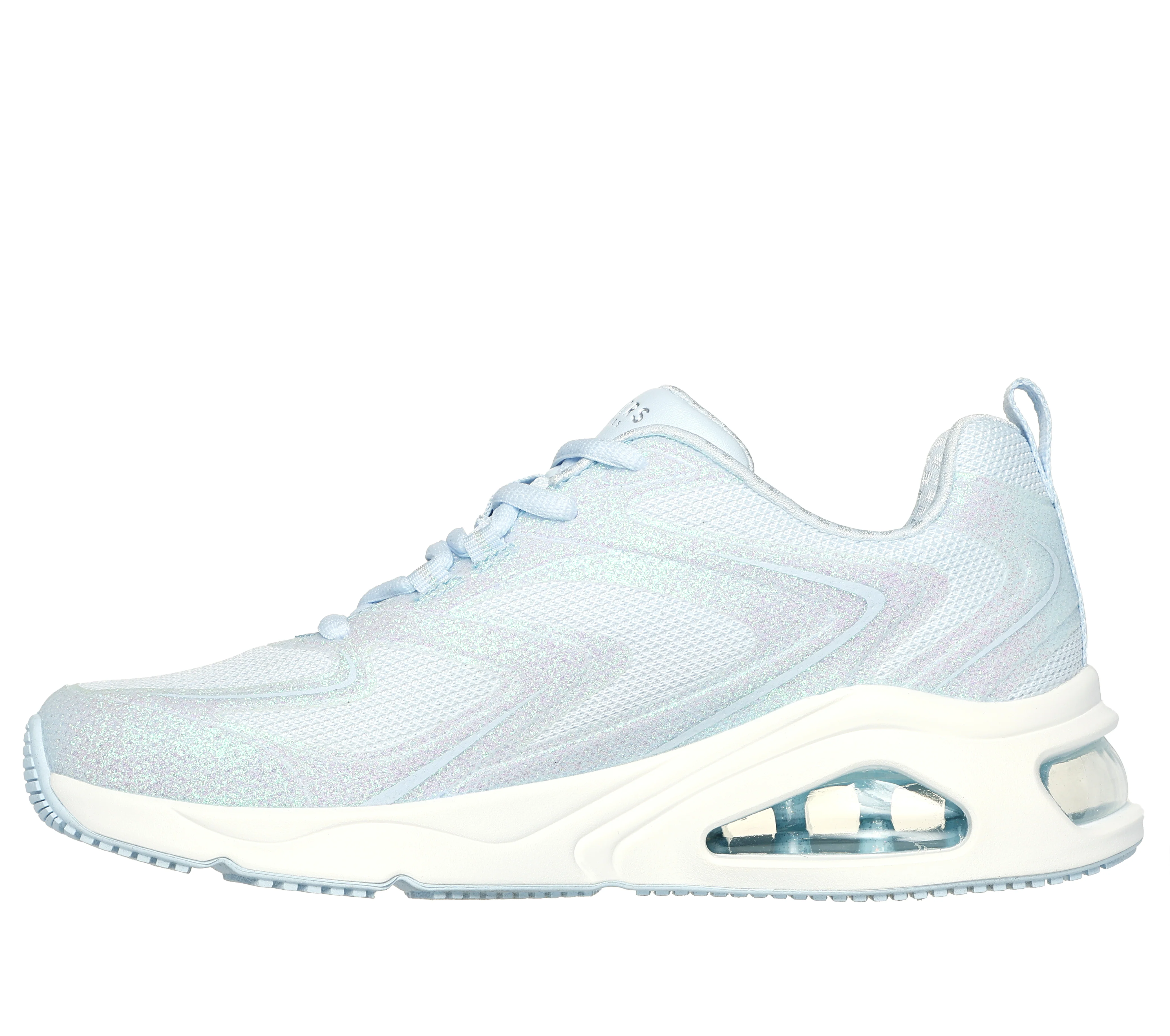 Sneakers azzurre da donna con suola ad aria e glitter Skechers Tres-Air Uno - Glit-Airy - Image 5
