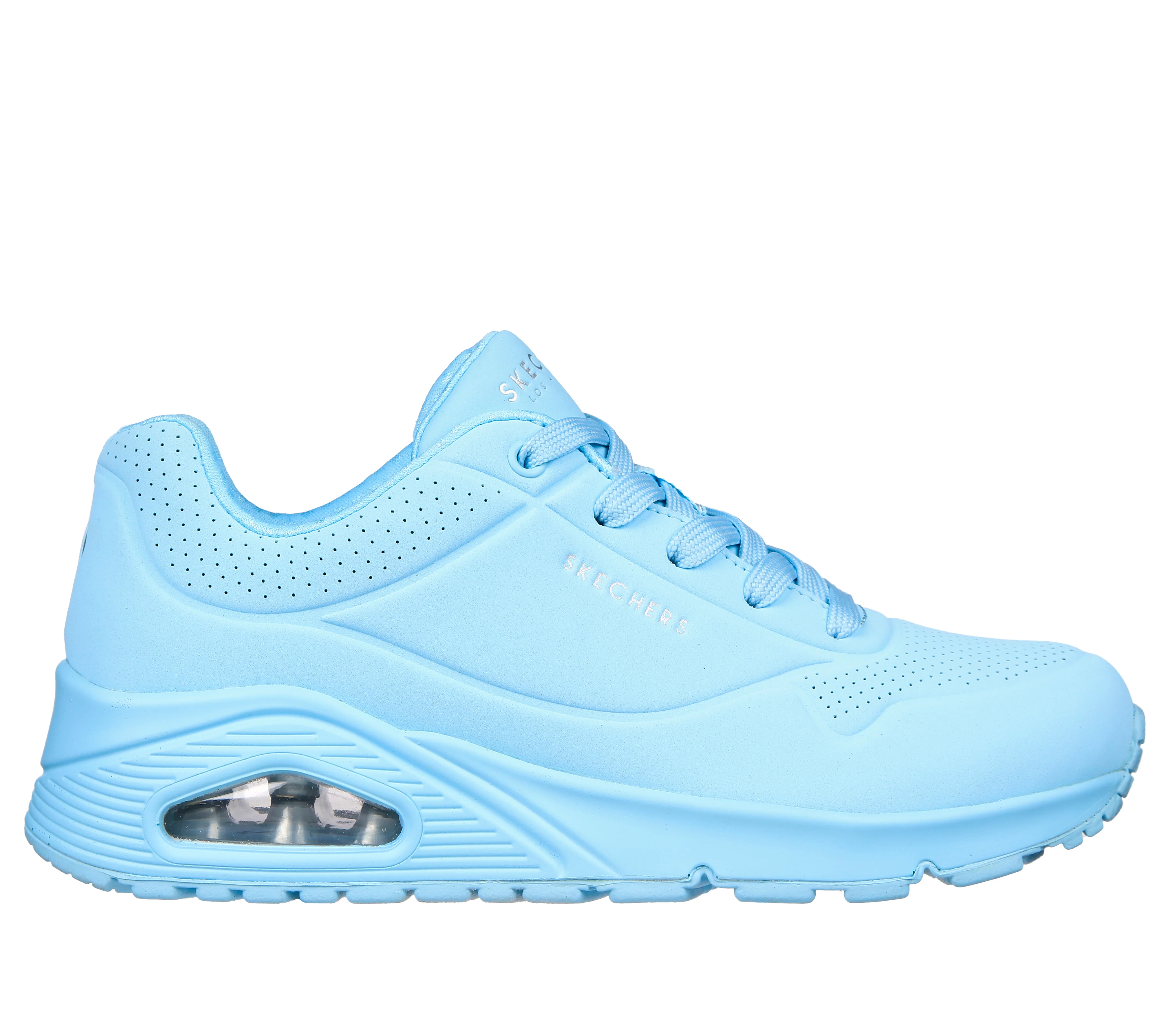 Sneakers azzurre da donna con suola ad aria Skechers Uno - Stand on Air