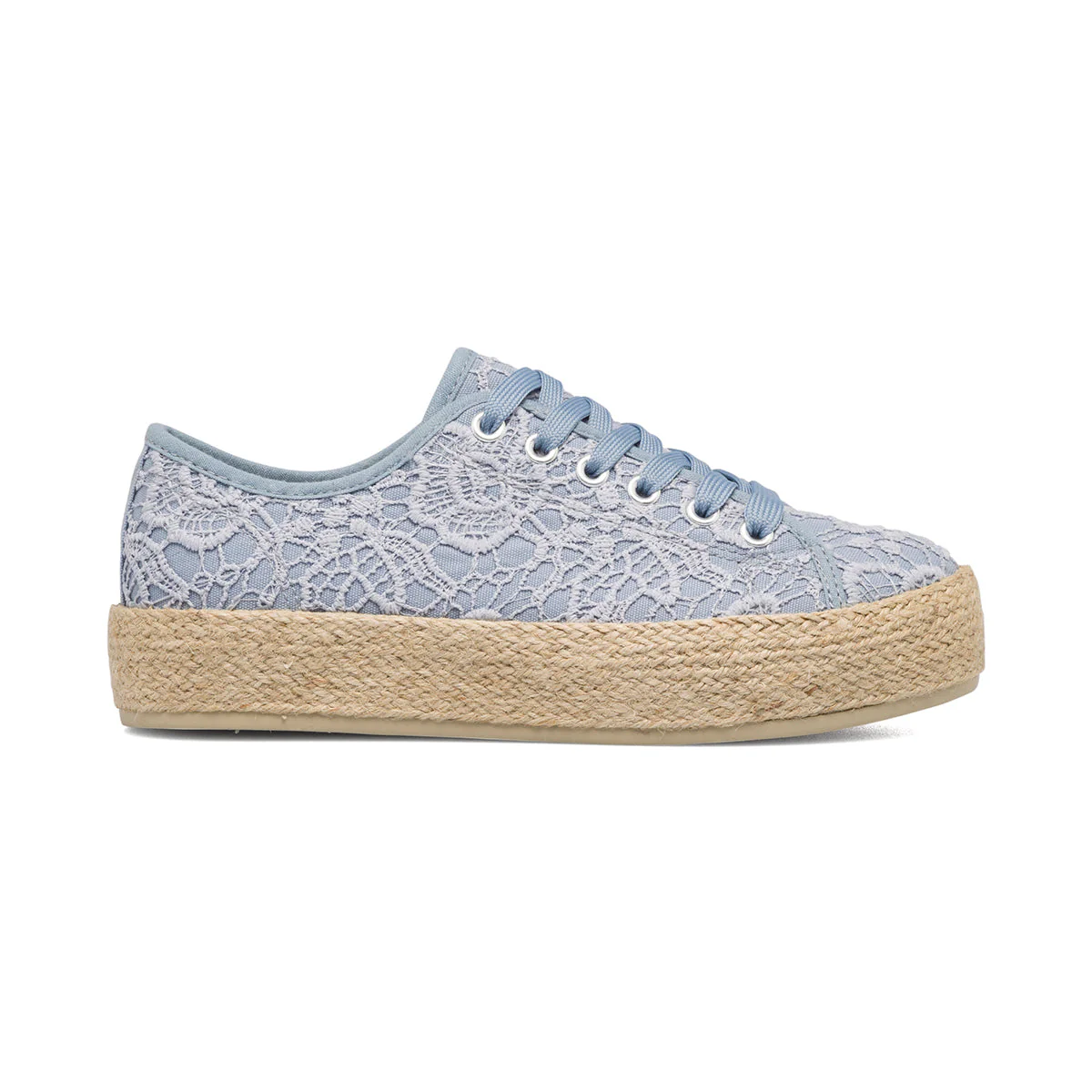 Sneakers azzurre da donna con suola in corda Lora Ferres - Image 5