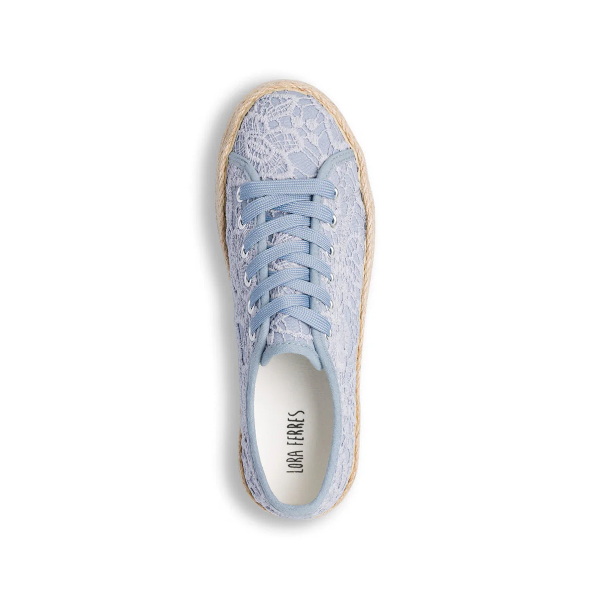 Sneakers azzurre da donna con suola in corda Lora Ferres - Image 9