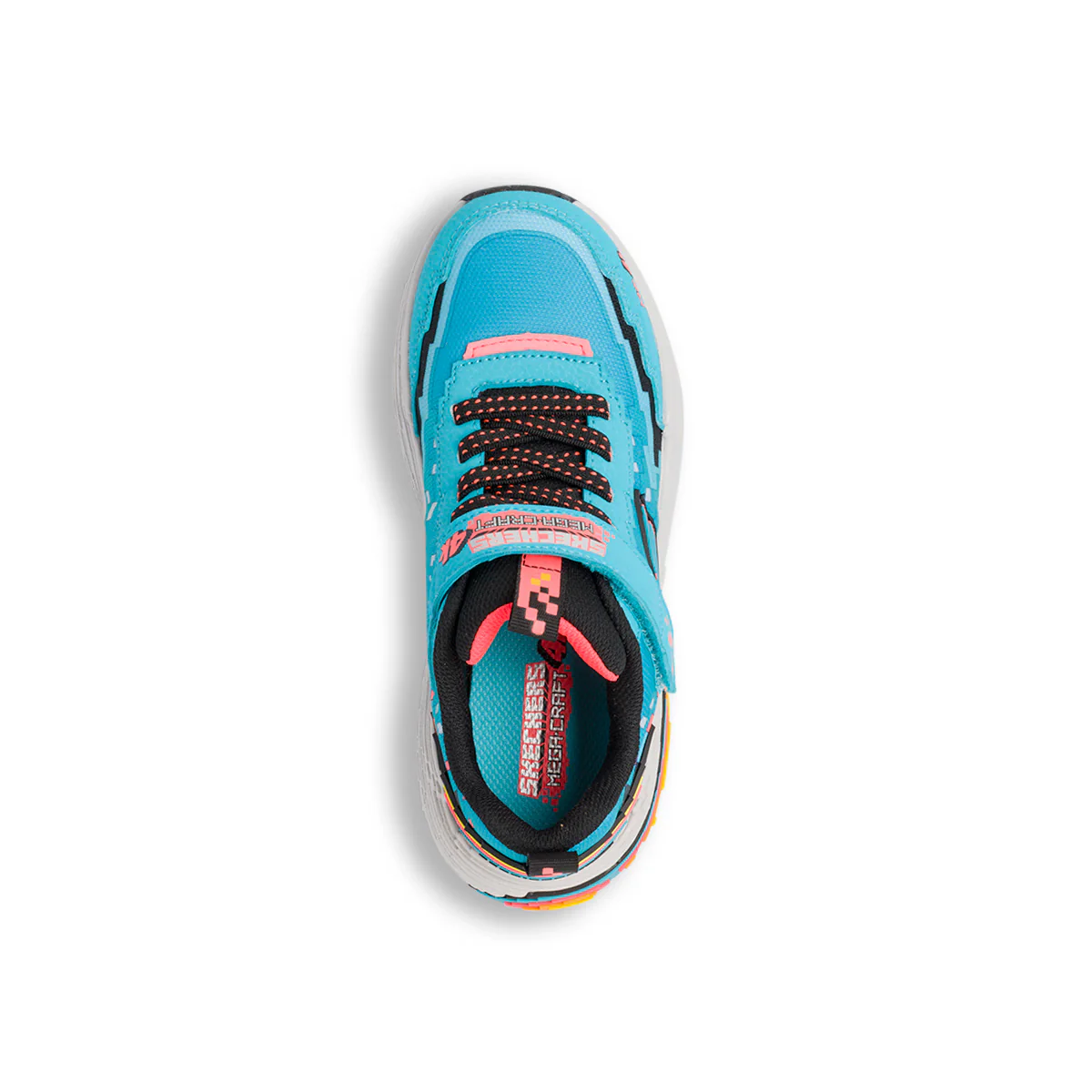 Sneakers Azzurre da ragazzo con dettagli arancione fluo Skechers Mega Craft - Image 5