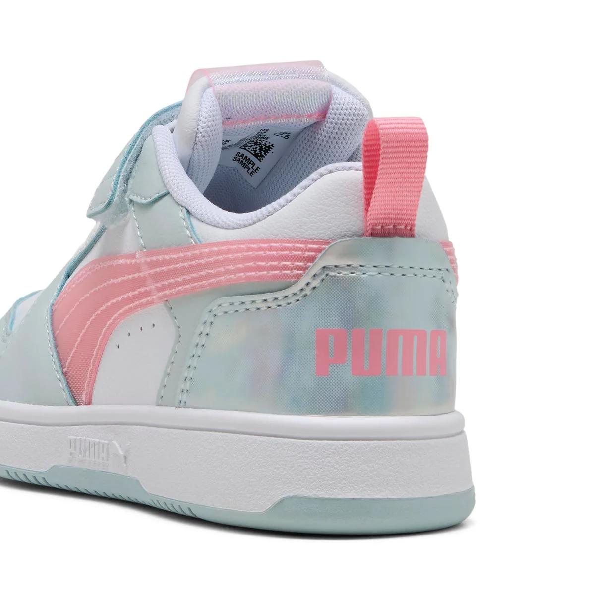 Sneakers azzurre e rosa da Bambina con strappo Puma Rebound V6 - Image 3