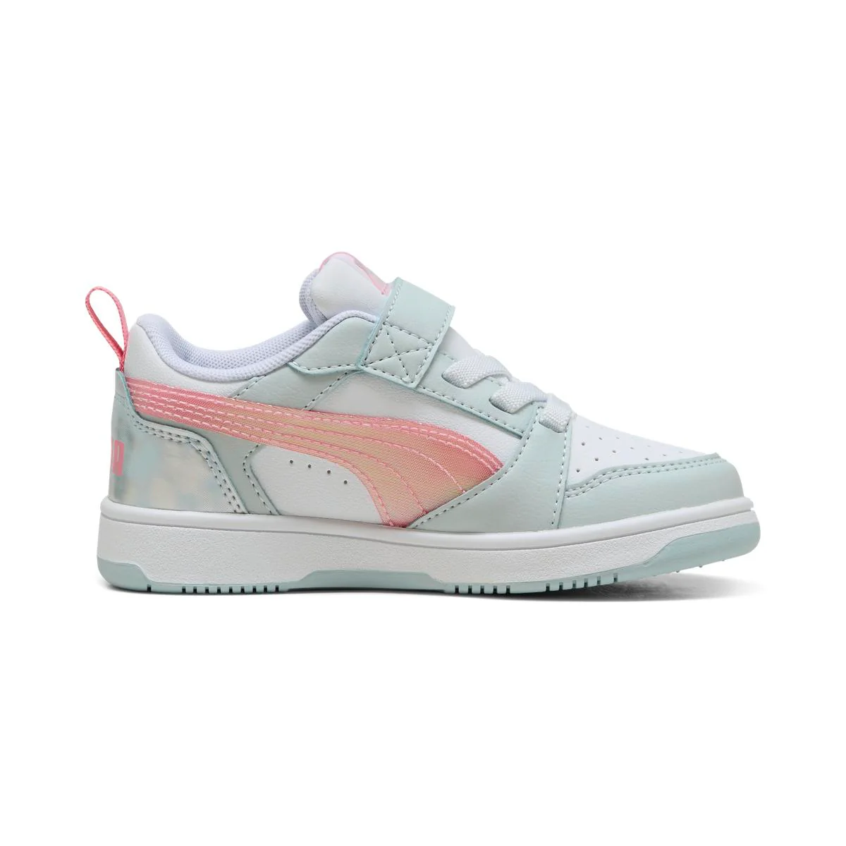 Sneakers azzurre e rosa da Bambina con strappo Puma Rebound V6 - Image 4