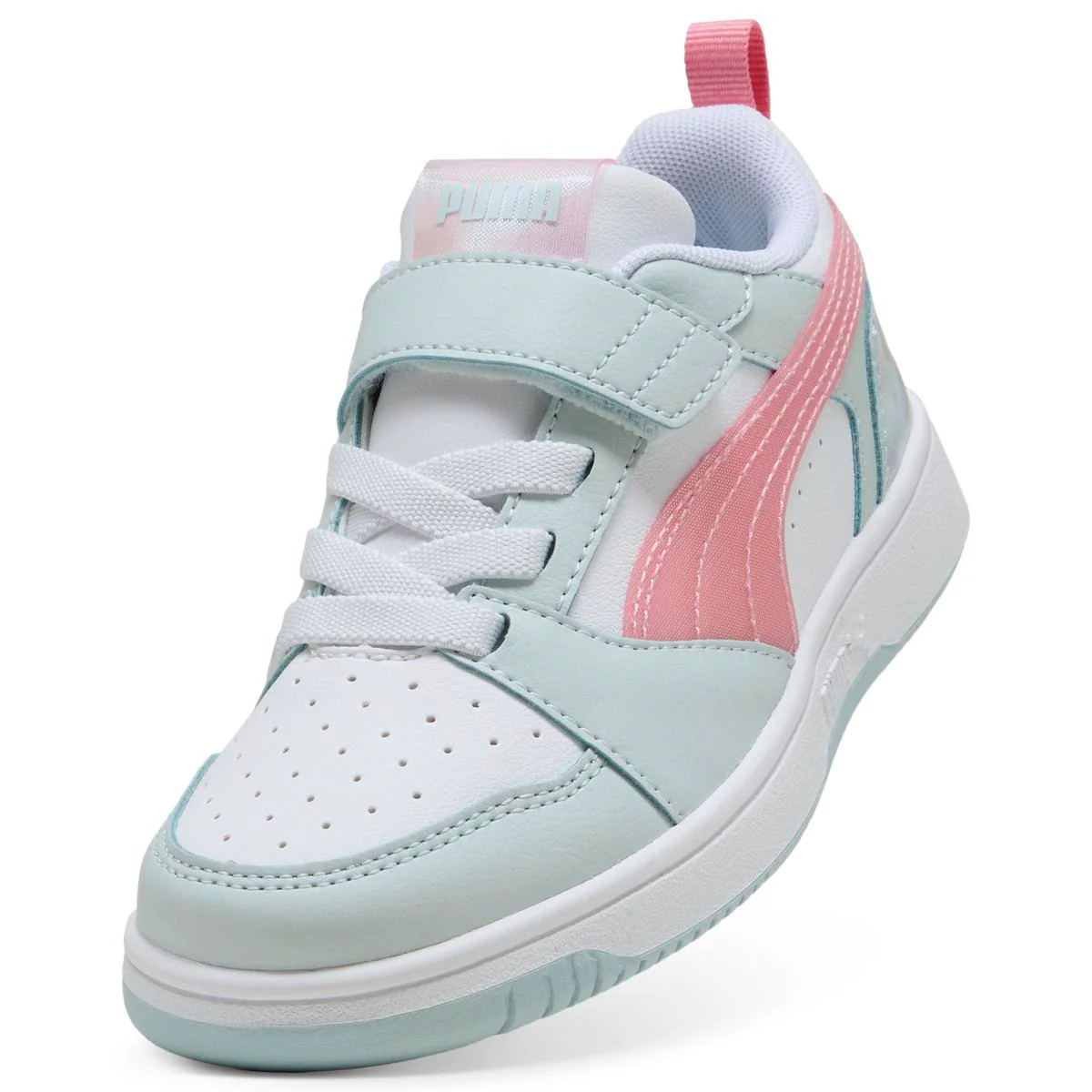 Sneakers azzurre e rosa da Bambina con strappo Puma Rebound V6 - Image 5
