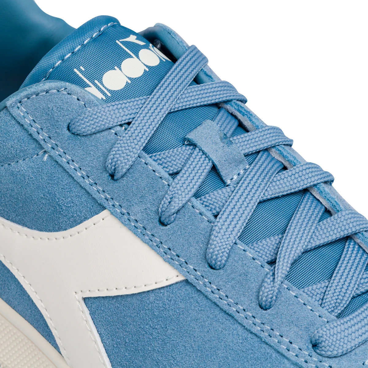 Sneakers azzurre effetto scamosciato da Uomo con logo Diadora - Image 4