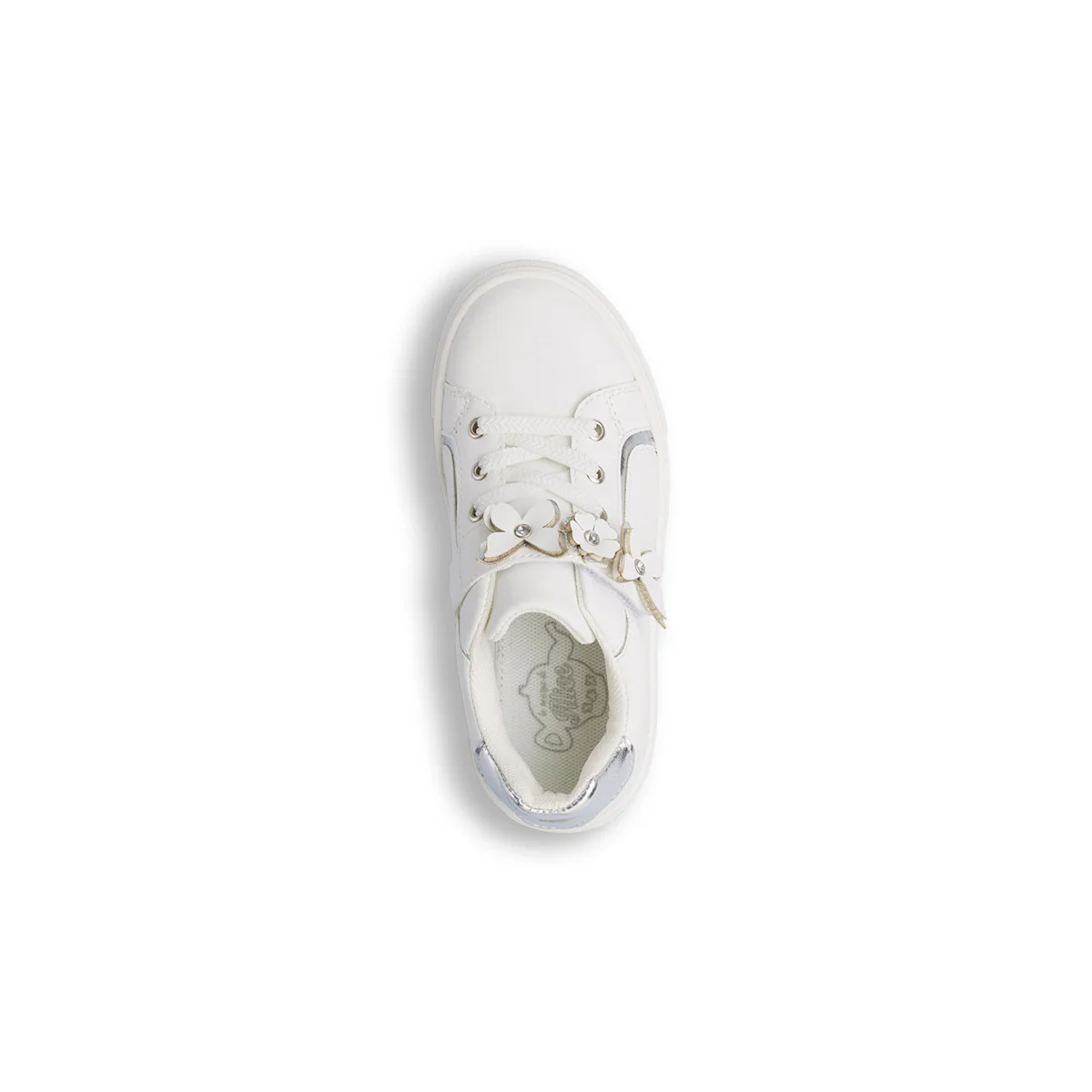Sneakers Bambina bianche con decorazioni floreali Le Scarpe di Alice - Image 4