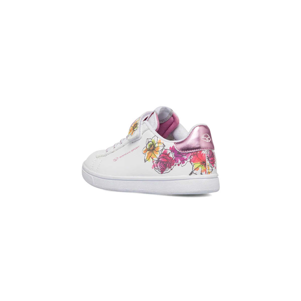 Sneakers bambina bianche con dettagli fiori Soprani Sport - Image 3