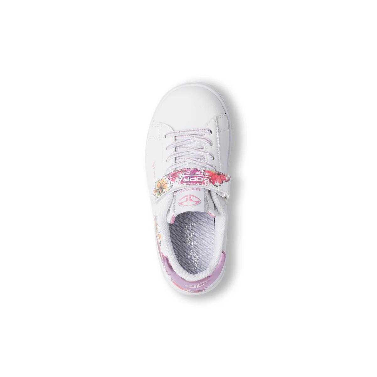 Sneakers bambina bianche con dettagli fiori Soprani Sport - Image 6