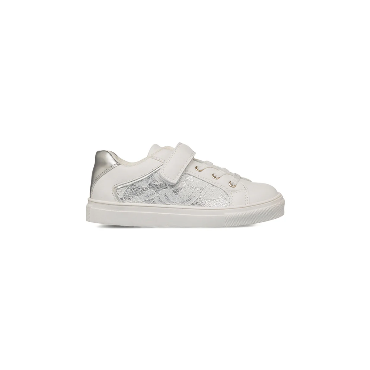 Sneakers Bambina bianche con inserti in pizzo Dieci Baci