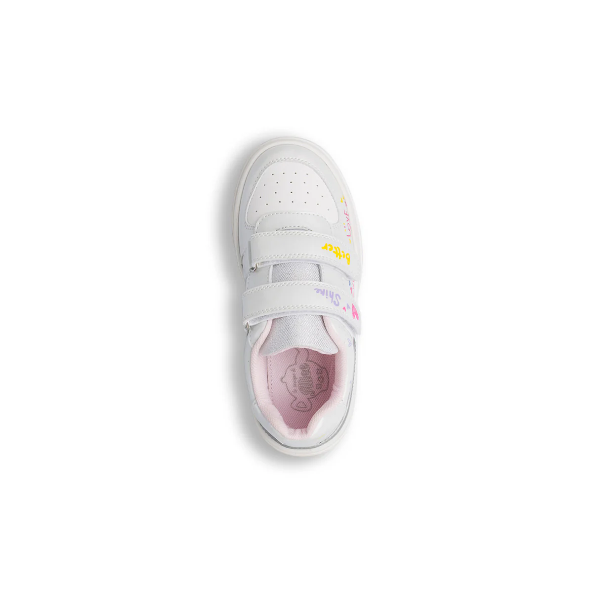Sneakers Bambina bianche con scritte colorate Le Scarpe di Alice - Image 4
