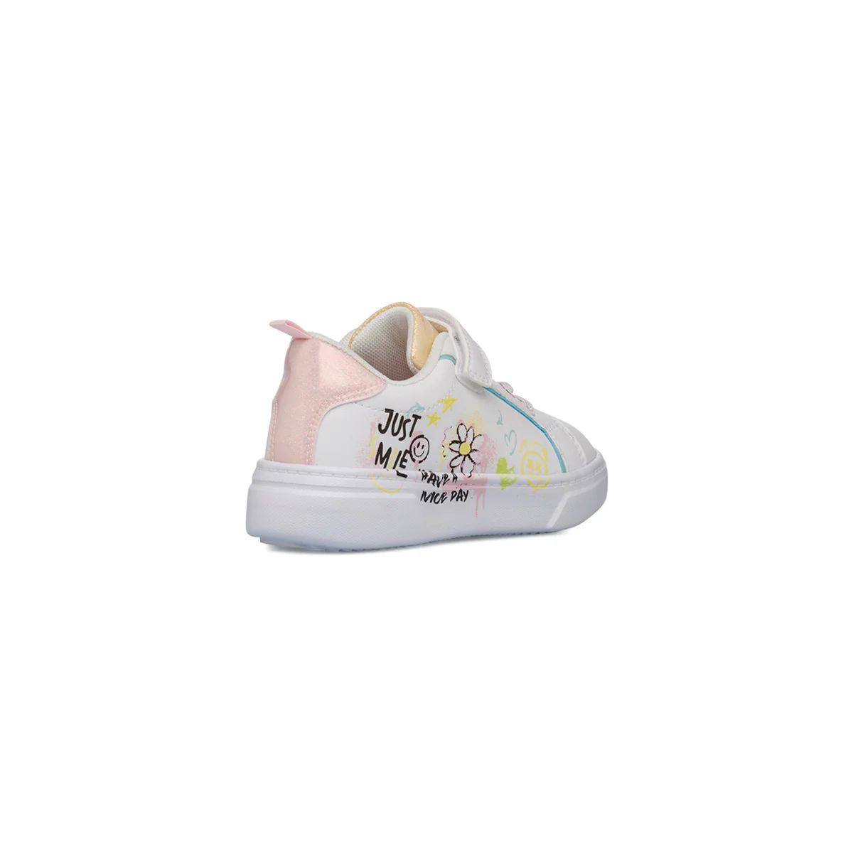 Sneakers Ragazza bianche con stampa colorata Dieci Baci - Image 3